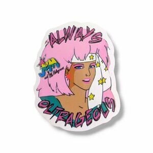 Jem and the Holograms Vinyl Sticker (KK35): Always Outrageous Jem, 2.25 in.